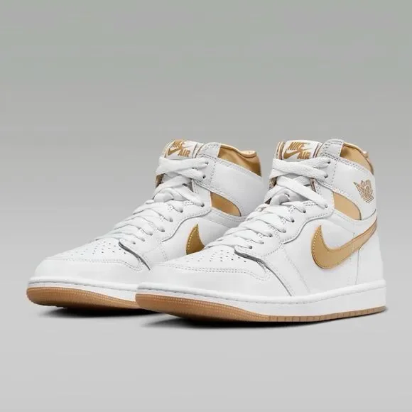 Nike Air Jordan 1 Retro High OG Womens 11.5 /Mens 10 Shoes White Gold FD2596-107